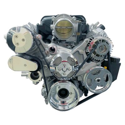 Front Runner™ Drive System GM LT1 Wet-Sump Chrome/Polished with Power Steering