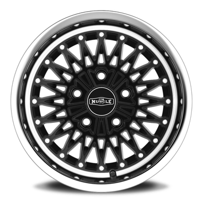 CTM MUSCLE SPIDER Black Machined Lip Wheel Size:15x10J PCD:BLANK ET:-25 to 0