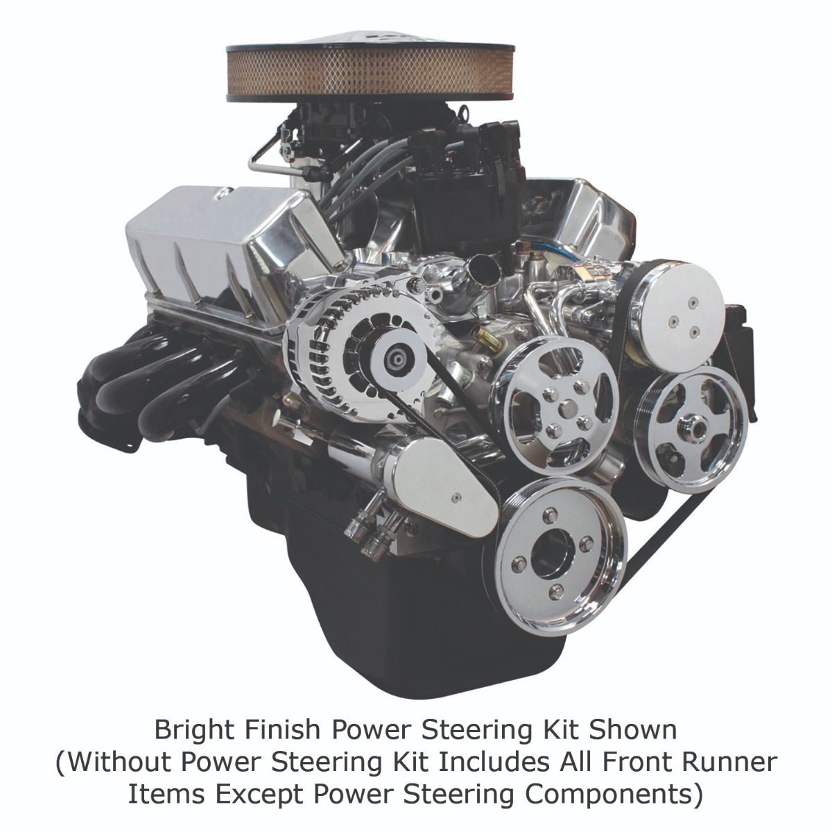 Front Runner™ Drive System, Small Block Ford, Bright/Chrome, without Power Steering