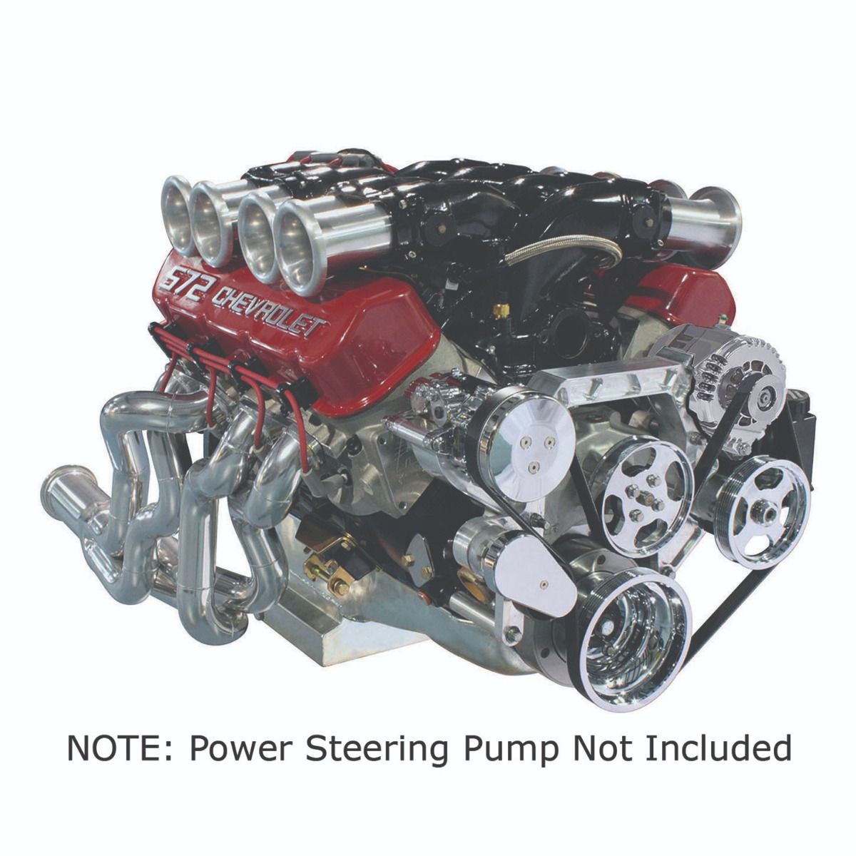 Front Runner™ Drive System, Big Block Chevrolet, Bright, Power Steering without Pump