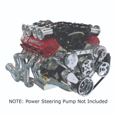 Front Runner™ Drive System, Big Block Chevrolet, Bright, Power Steering without Pump