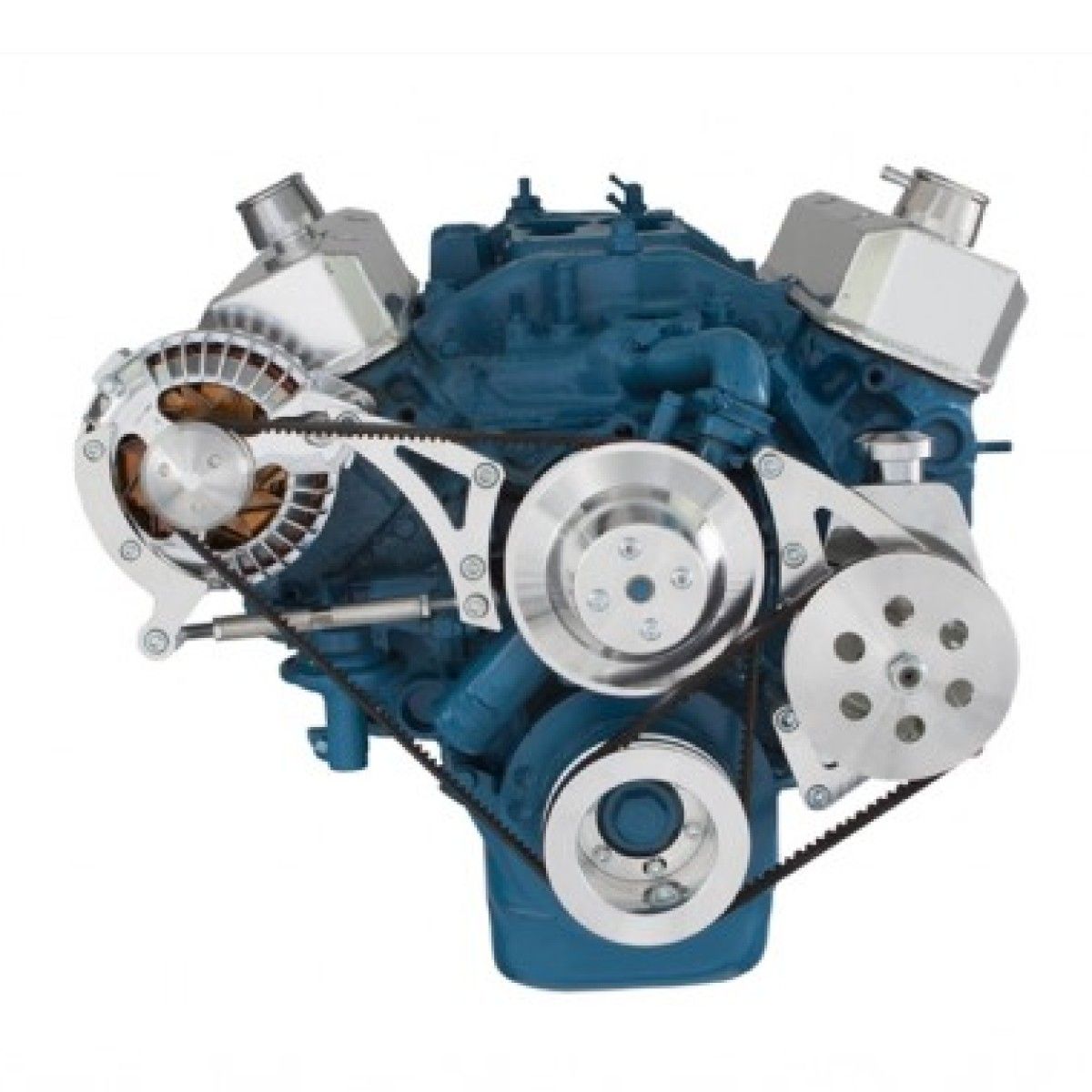 CHRYSLER MOPAR DODGE SMALL BLOCK 318, 340 & 360 VEE BELT PULLEY, BRACKET KIT ALTERNATOR, POWER STEERING