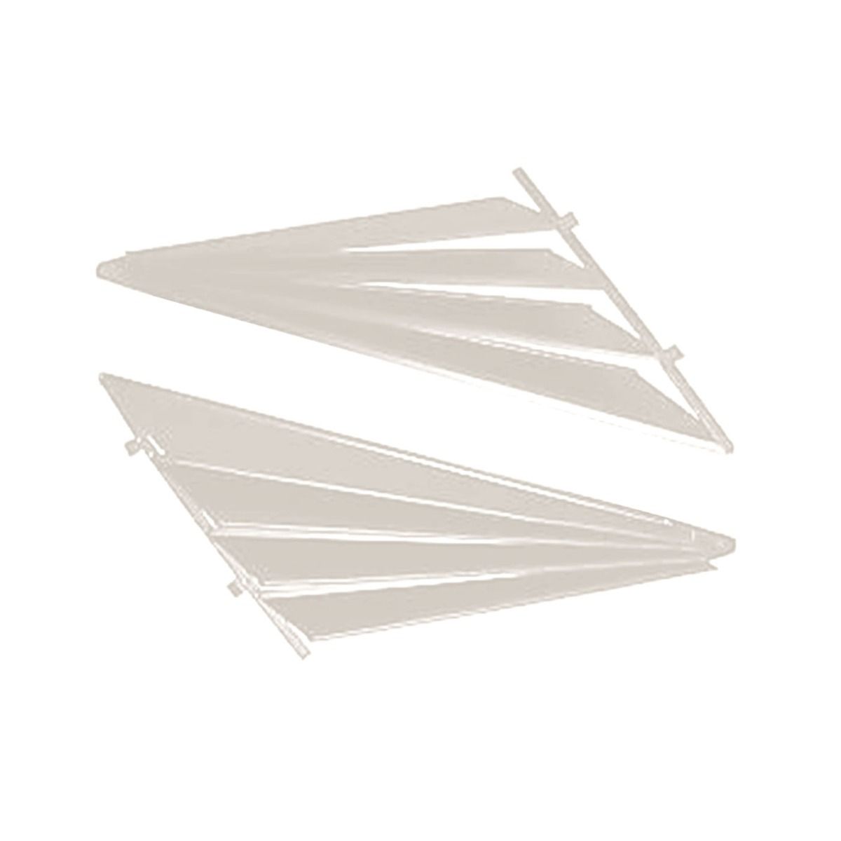 WHITE FAN TYPE VENETIAN BLIND AUTO SHADE QUARTERS PAIR FOR HOLDEN COMMODORE VK VL