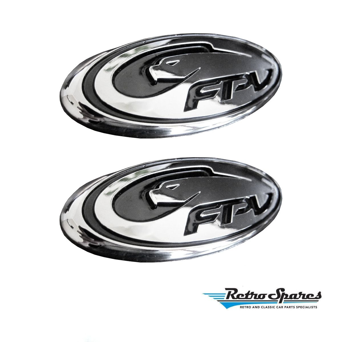 Chrome FPV Front Grill & Rear Boot Badges for FORD FG SERIES XR6 XR8 SEDAN UTE TURBO
