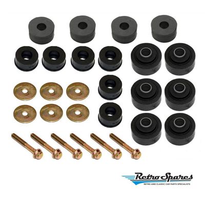 Body Mounting Rubbers Kit Including Bolts & Rear Cab Mount for HOLDEN HQ HJ HX HZ WB 1 TONNER