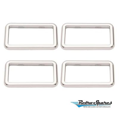 Chrome Inner Door Handle Surrounds Set of 4 for HOLDEN COMMODORE VB VC VH VK VL CALAIS