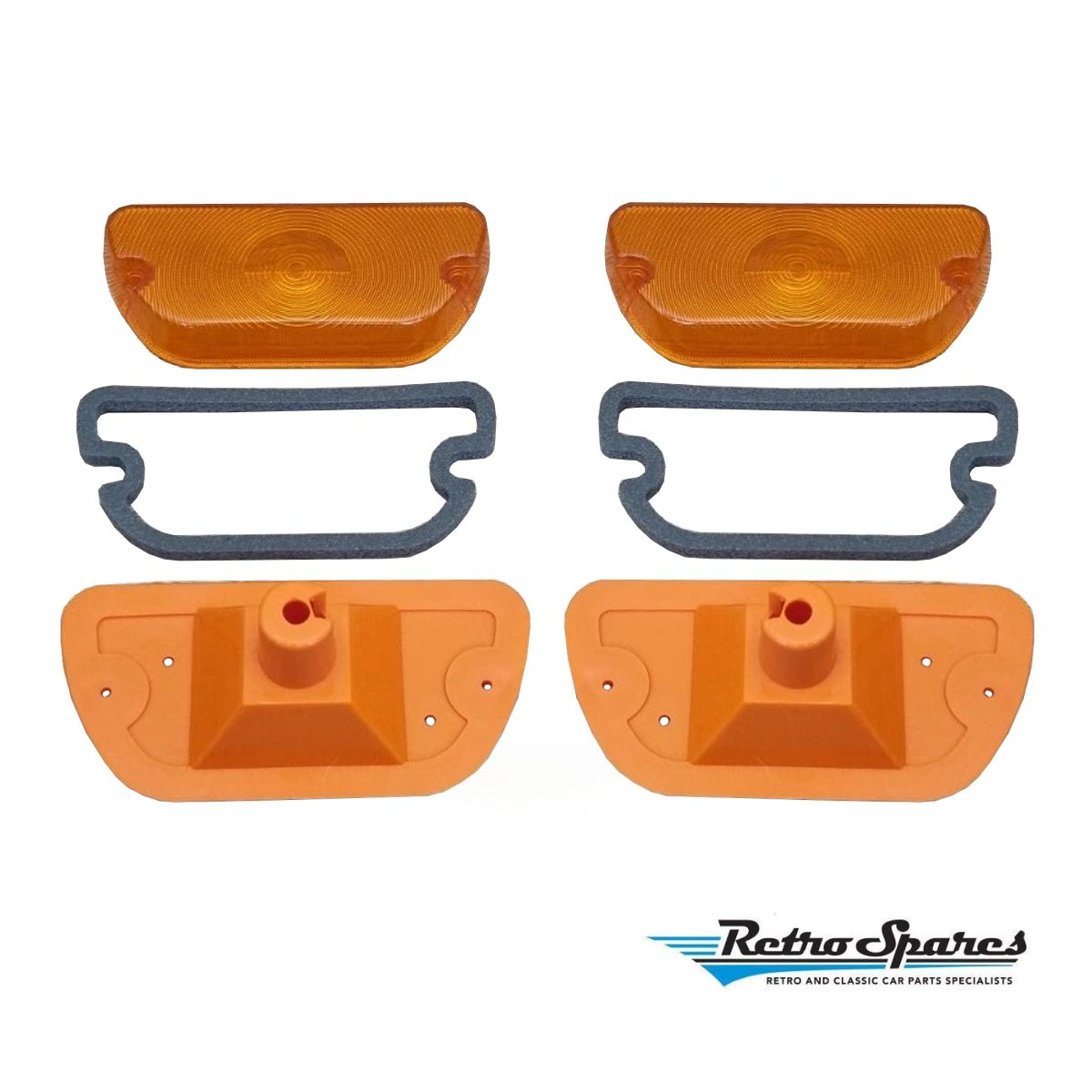 Front Indicator Amber Light Lens Assembly and Gaskets for HOLDEN TORANA LH LX COUPE