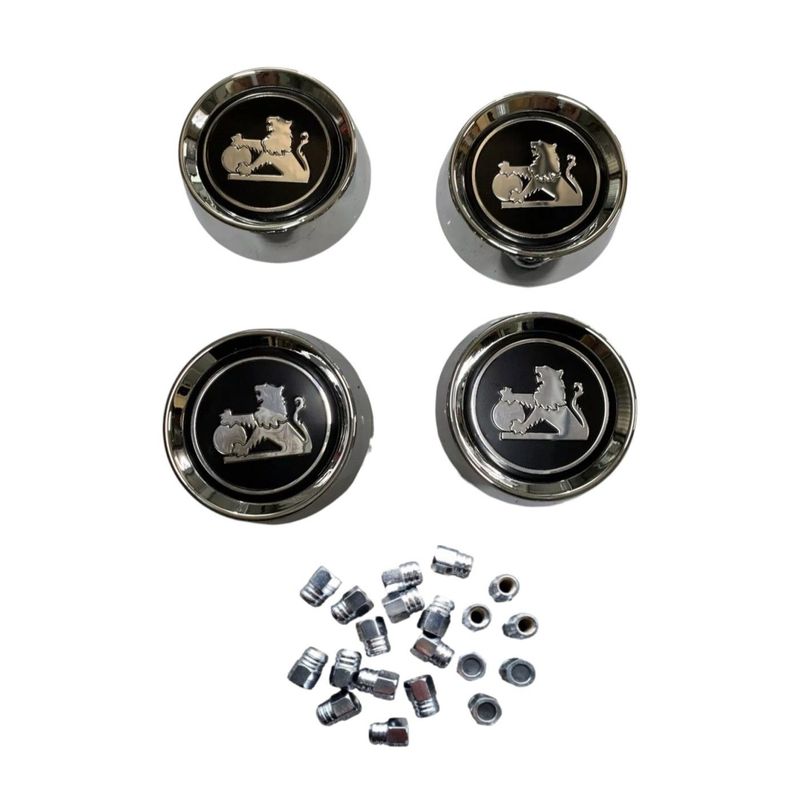 Wheel Caps (x4) And Chrome Nuts (x20) For HOLDEN HQ HJ HX HZ GTS - LONG TAIL