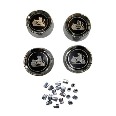 Wheel Caps (x4) And Chrome Nuts (x20) For HOLDEN HQ HJ HX HZ GTS - LONG TAIL