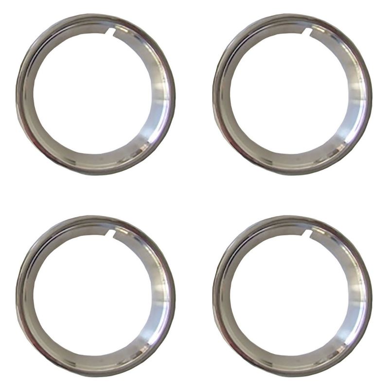 FORD XW XY GS GT STAINLESS STEEL DRESS RIM BRUSHED FINISH SET OF 4