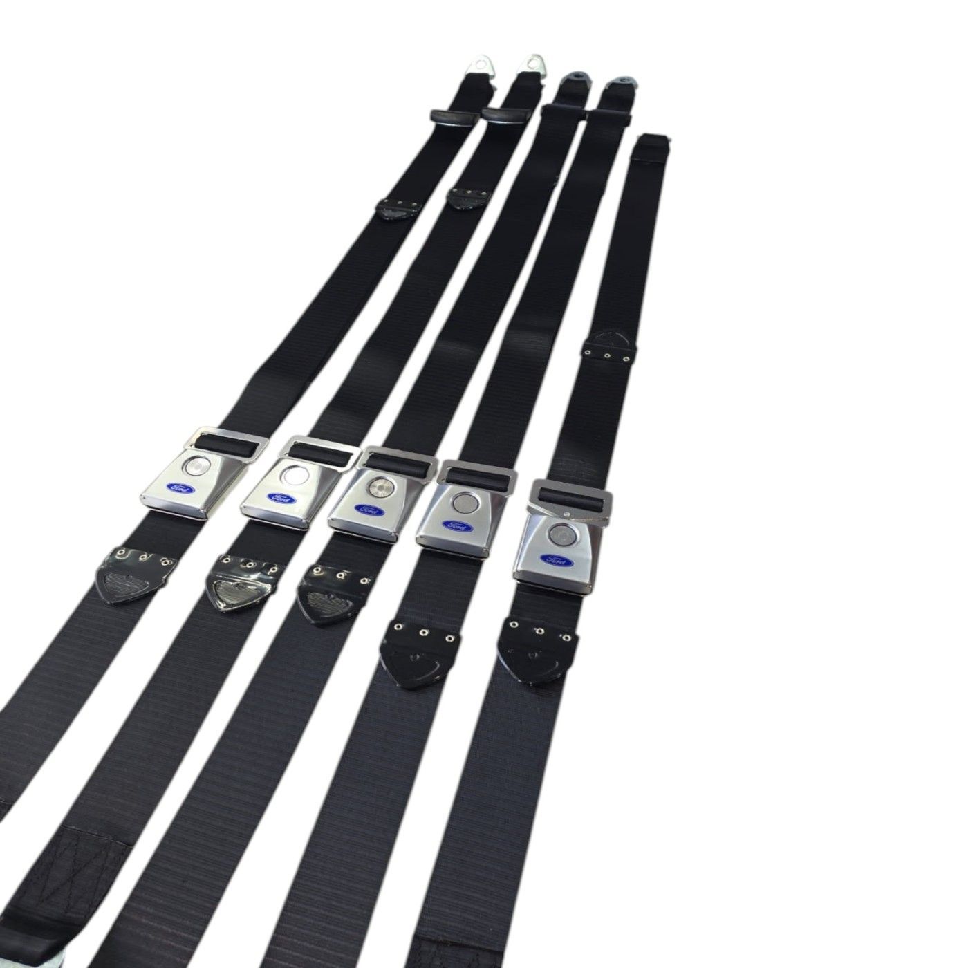 Seat Belt Kit Black 5 pce for FORD XY FALCON