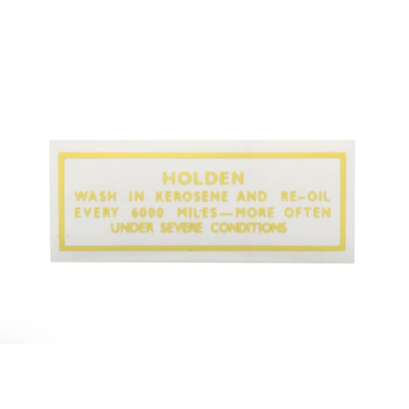 Oil Cap Decal for HOLDEN EH HK HT HG HQ