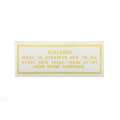 Oil Cap Decal for HOLDEN EH HK HT HG HQ