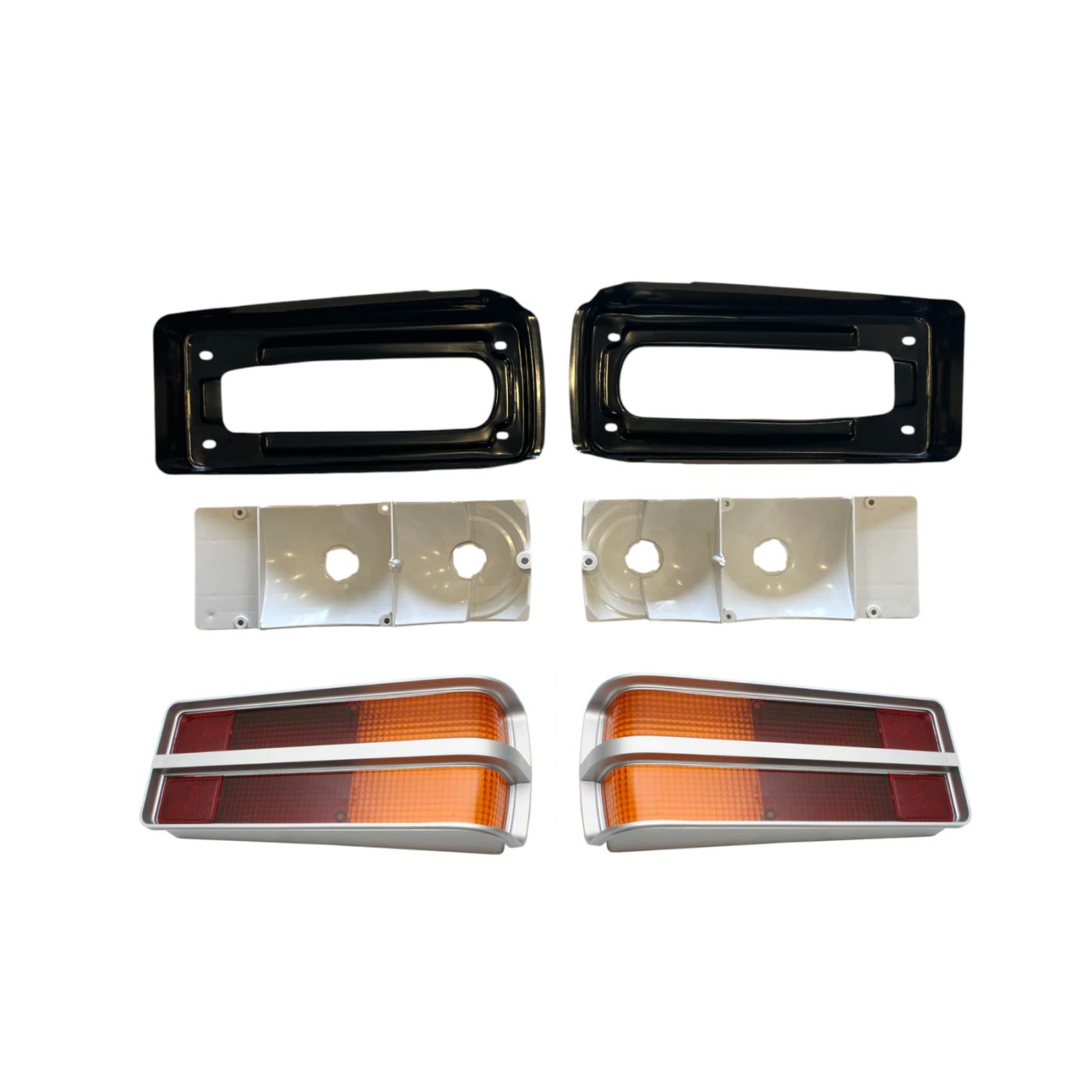 Taillight Lens, Bucket and Loom Harness Globe Surround Kit Silver for HOLDEN TORANA LH LX SL Taillight Lens, Bucket and Loom Harness Globe Surround Kit Silver for HOLDEN TORANA LH LX SL