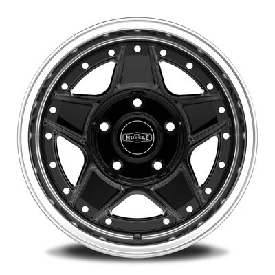 CTM MUSCLE BOMBER Black Machined Lip Wheel Size:15x8.5J PCD:5x120.65 ET:6