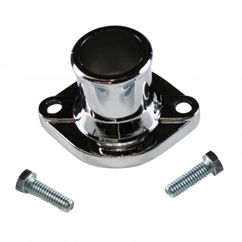 Thermostat Housing Water Neck for FORD CLEVELAND V8 302, 351, 400 & 429, 460, Big Block - Chromed "O" Ringed with Bolts