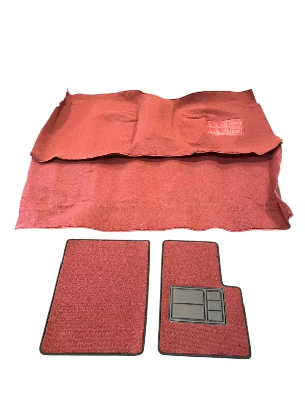 CARPET & FLOOR MATS FOR FORD F100 F150 F250 F350 F500 F600 F700 IN DARK RED LOOP