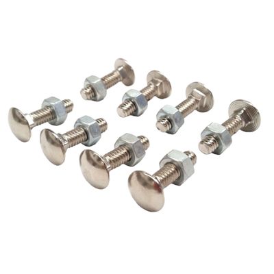 1/4 1/4" Square Hole 1" Long Chrome Bumper Bolt For HOLDEN FORD TOYOTA NISSAN 8pce