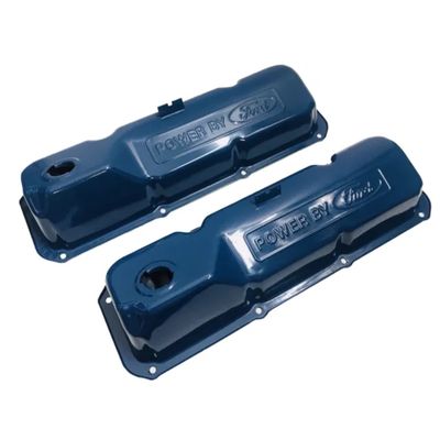 Rocker Valve Covers Pair with Power by Ford Logo for FORD 302, 351, 393 CLEVELAND XW XY EARLY XA