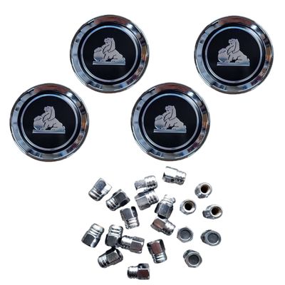 Wheel Caps (x4) And Chrome Nuts (x20) For HOLDEN HQ HJ HX HZ GTS - SHORT TAIL