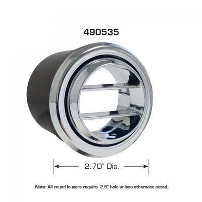 Vintage Air - Standard Series Double Vane Louver for 2.5-Inch Hose All Chrome