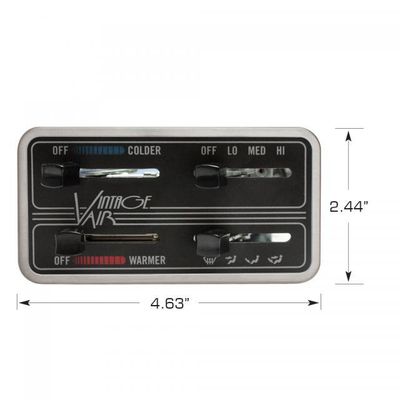 Vintage Air - Base Model Horizontal 4-Lever Gen II Fingertip Control Panel (Machined)