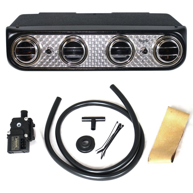 Vintage Air - Heritage Engine Turned Evap Heat/Cool Ea