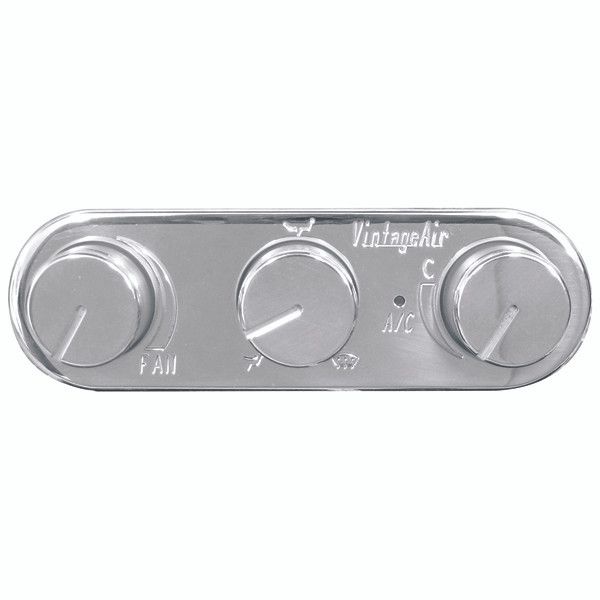 Vintage Air - Streamline 3-Knob Gen IV ProLine™ Oval Horizontal Control Panel with Polished Face and Knobs Vintage Air - Streamline 3-Knob Gen IV ProLine™ Oval Horizontal Control Panel with Polished Face and Knobs