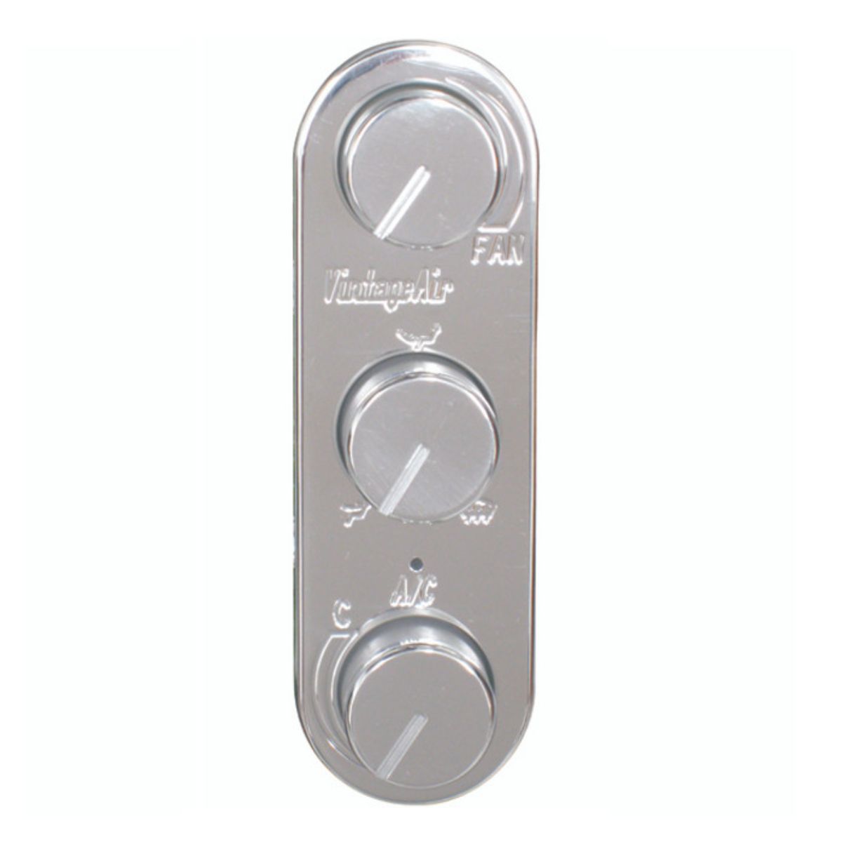 Vintage Air - Streamline 3-Knob Gen IV ProLine™ Oval Vertical Control Panel with Polished Face and Knobs Vintage Air - Streamline 3-Knob Gen IV ProLine™ Oval Vertical Control Panel with Polished Face and Knobs