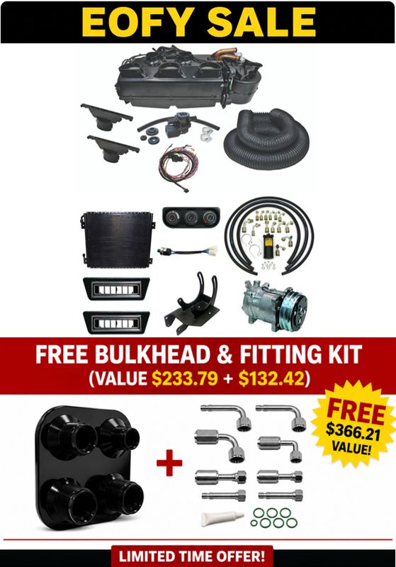 FORD FALCON (XK XL XM XP) VINTAGE AIR HEAT/COOL/DEFROST COMPLETE A/C SYSTEM