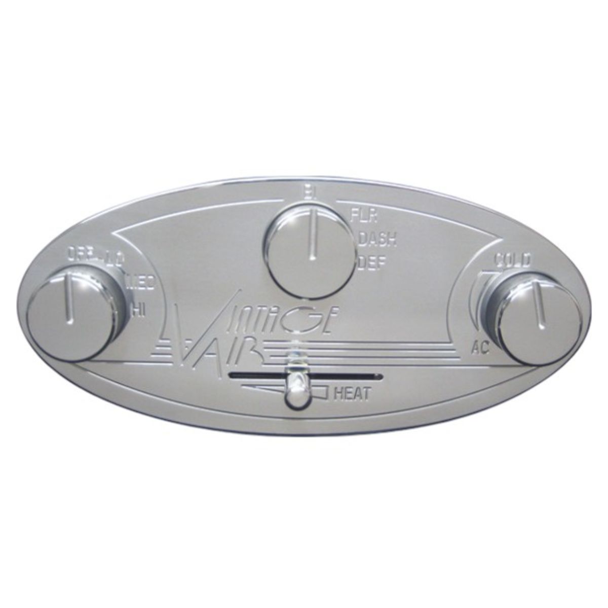 VINTAGE AIR Gen II Streamline ProLine™ Oval Control Panel with Polished Finish VINTAGE AIR Gen II Streamline ProLine™ Oval Control Panel with Polished Finish