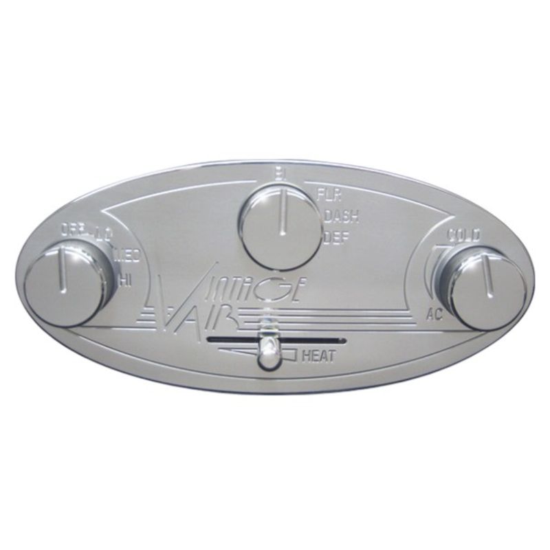 VINTAGE AIR Gen II Streamline ProLine™ Oval Control Panel with Polished Finish VINTAGE AIR Gen II Streamline ProLine™ Oval Control Panel with Polished Finish