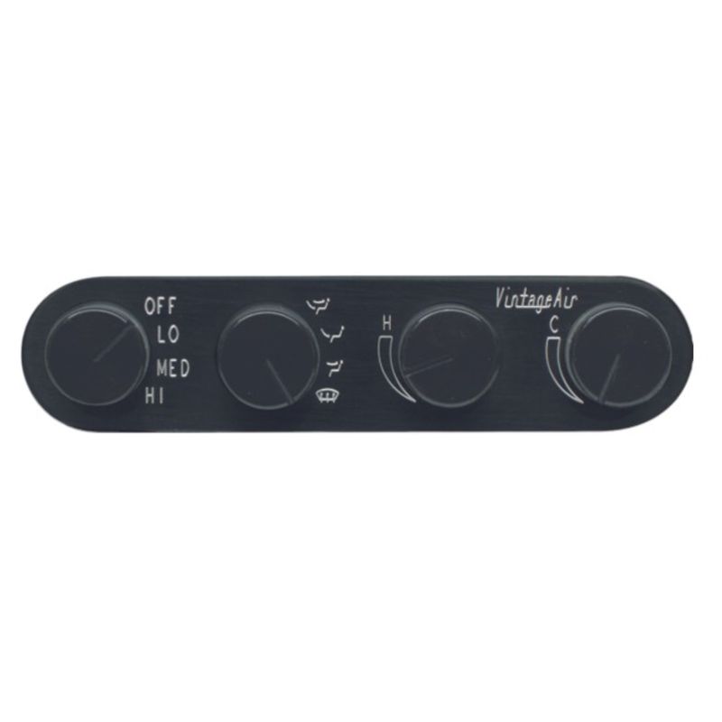 Vintage Air Gen II Streamline 4-Knob Control Panel with Black Anodized Finish Vintage Air Gen II Streamline 4-Knob Control Panel with Black Anodized Finish