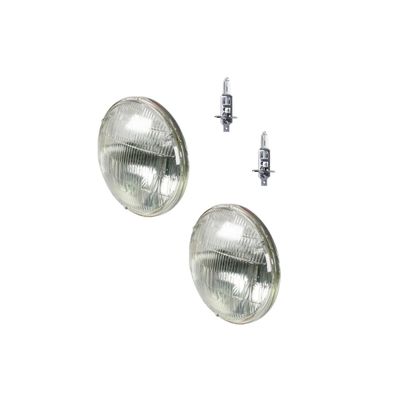 Semi Sealed Beam Round 5 3/4 Semi Sealed Beam Round 5 3/4" 146mm Diameter H1 High Beam with H1 Globe Halogen 12V 55W P14.5s Base Long Life KIT