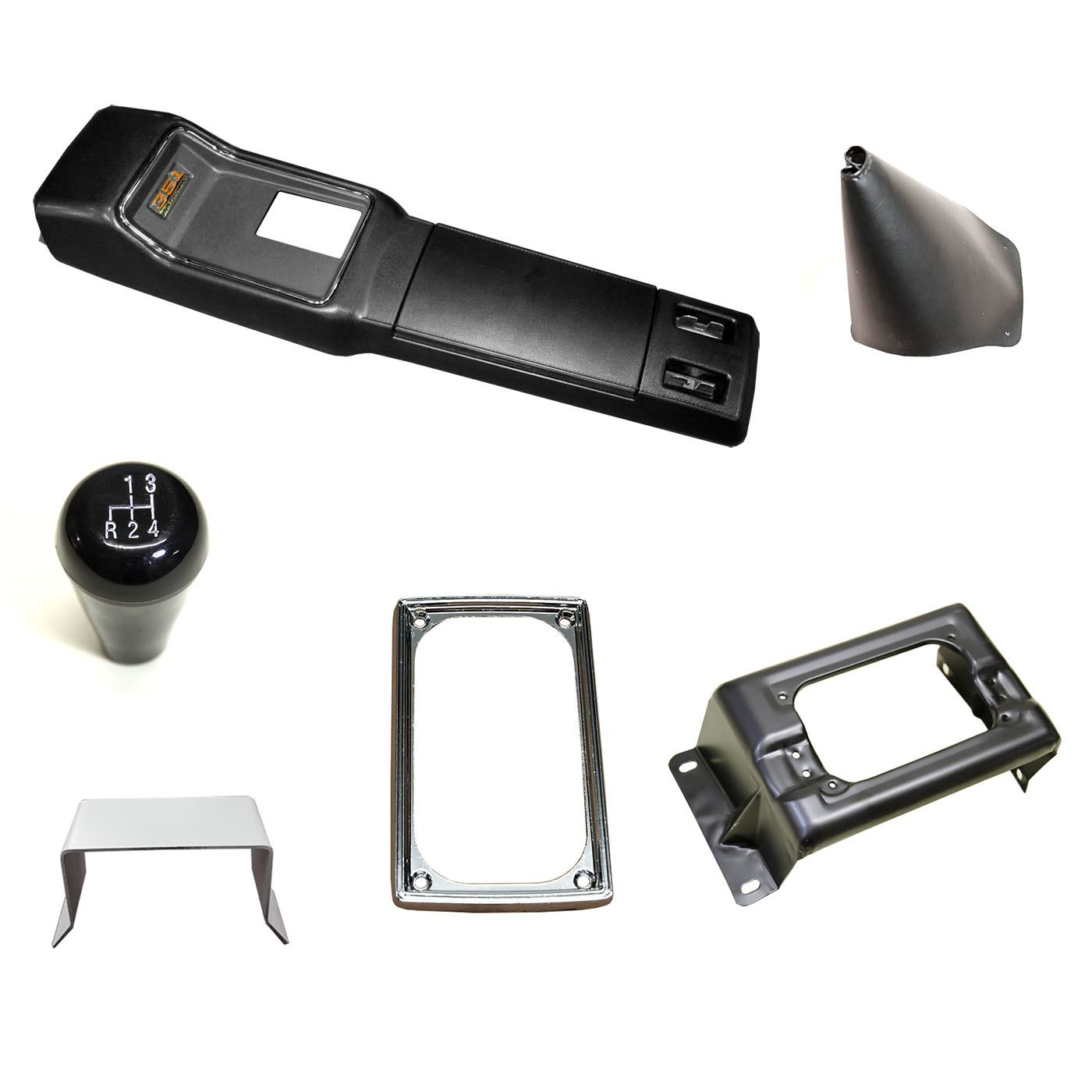 Black Manual Top Loader Console Kit for FORD XW XY GT HO