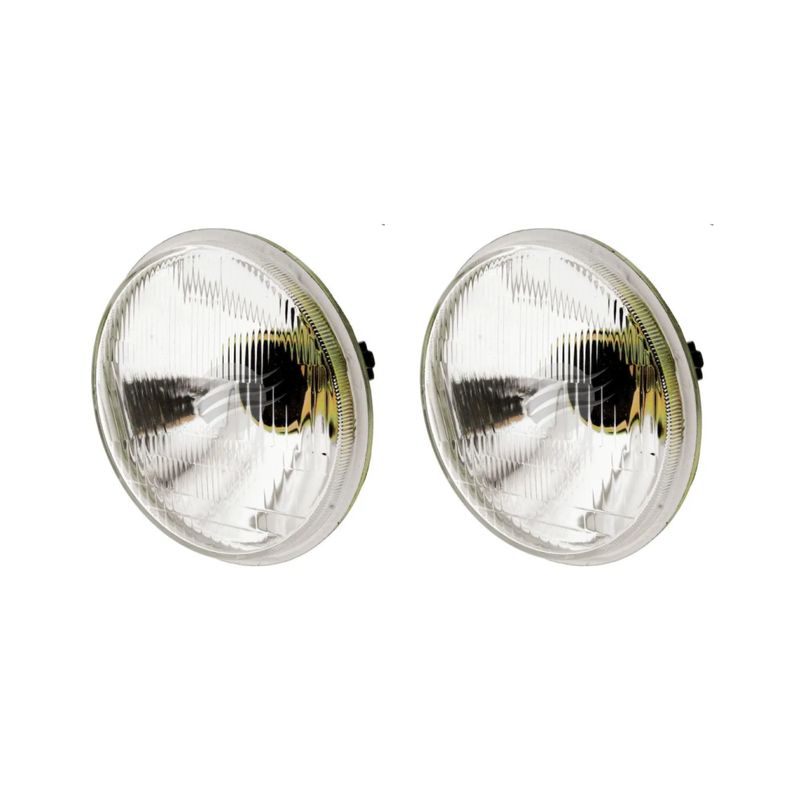 Semi Sealed Beam Round 5 3/4 Semi Sealed Beam Round 5 3/4" 146mm Diameter H4 High Low Beam Headlamp PAIR