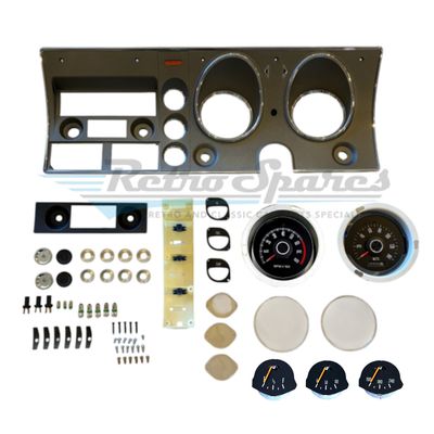Dash Fascia Kit with 140MPH Speedo for FORD FALCON XY GT HO - Without Clock