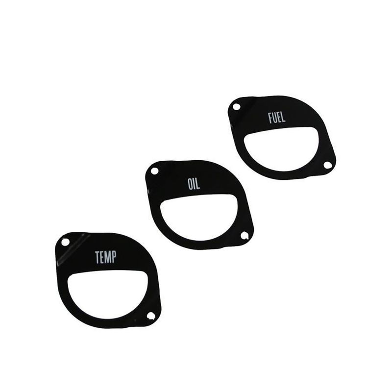 "Temp", "Oil", "Fuel" Gauge Face Plates for FORD XW XY