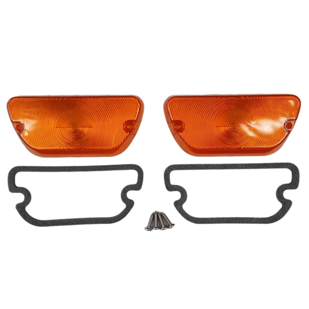Front Indicator Amber Lens & Gasket, Left & Right For HOLDEN TORANA LH LX (PAIR) Front Indicator Amber Lens & Gasket, Left & Right For HOLDEN TORANA LH LX (PAIR)