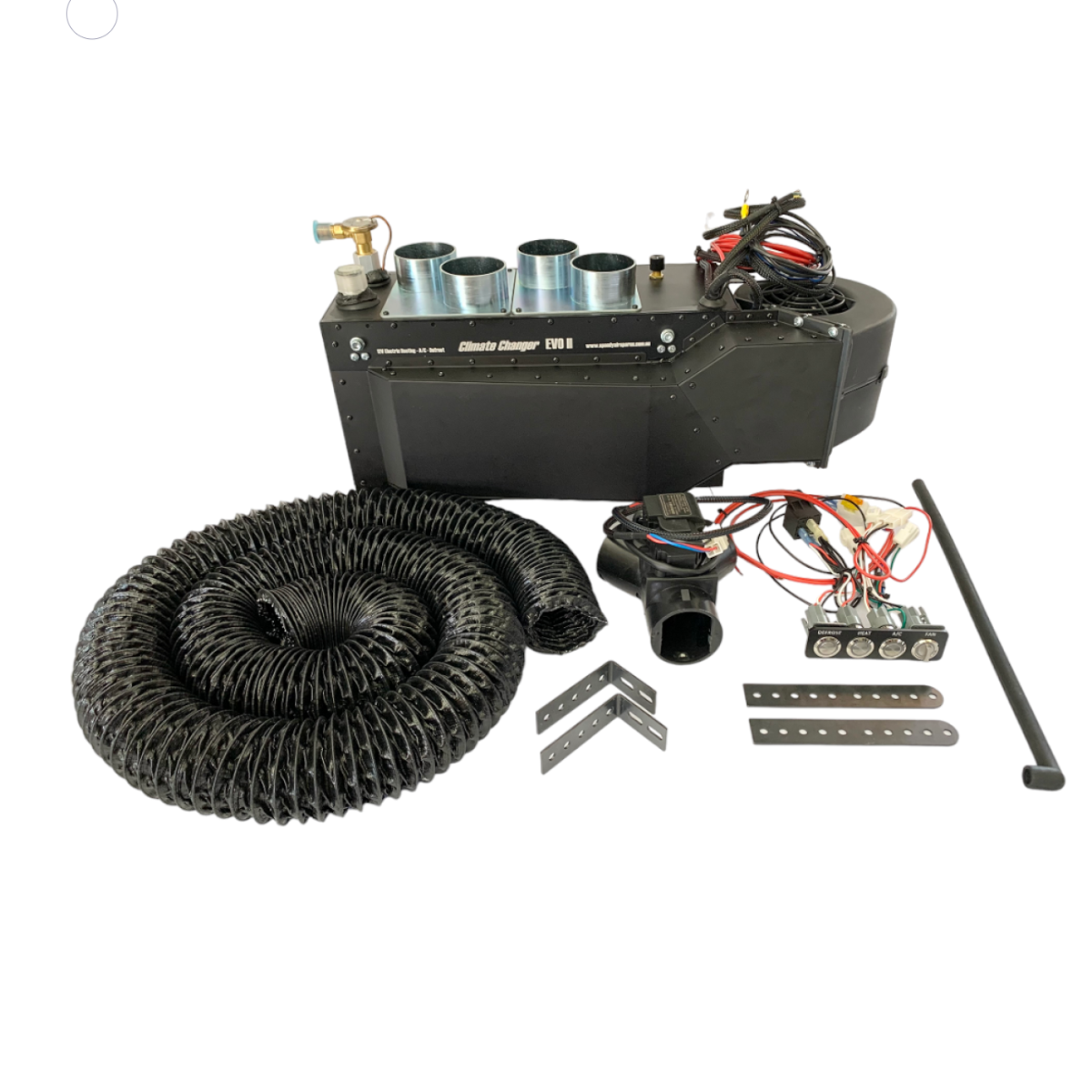EVO II Climate Changer’ (540mm wide) Air conditioning with 12V Heating NO ENGINE WATER REQUIRED - CC2000-BF EVO II Climate Changer’ (540mm wide) Air conditioning with 12V Heating NO ENGINE WATER REQUIRED - CC2000-BF