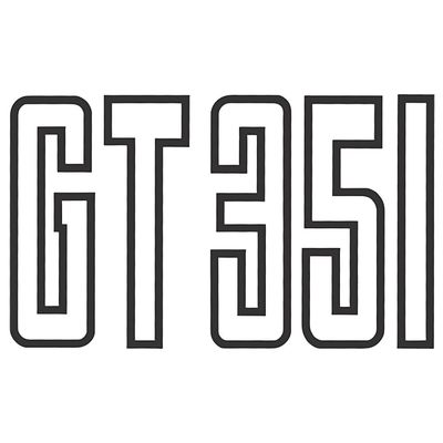 "351" Large Black Fender Decal for FORD XB GT 351