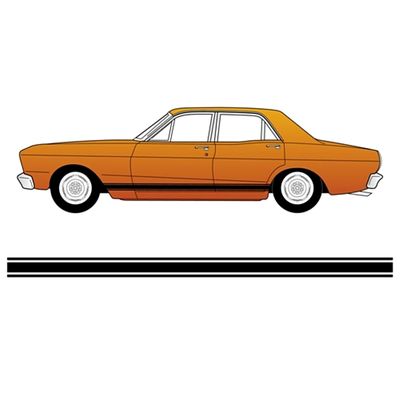Black Stripe Decal Kit for FORD XR GT Black Stripe Decal Kit for FORD XR GT