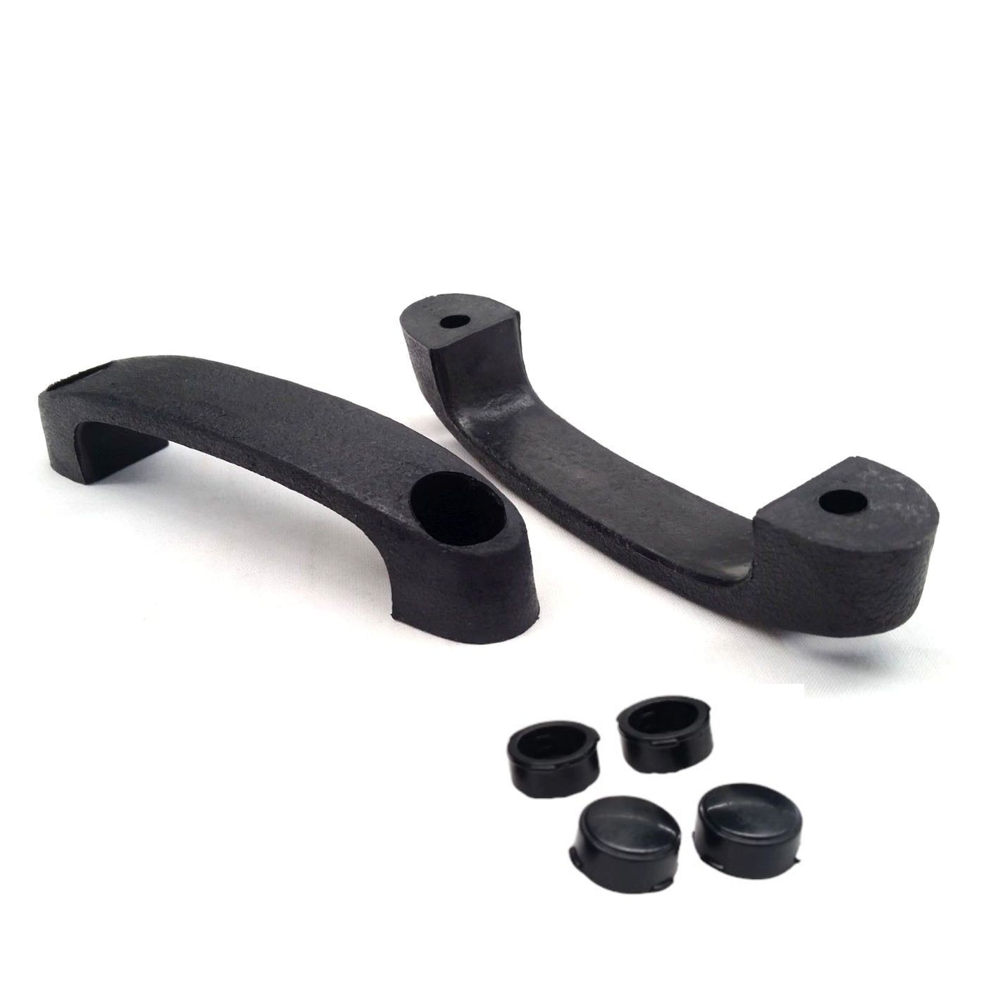 Black Interior Door Pull Handles With Plugs Pair for NISSAN DATSUN 510 1600 521 520
