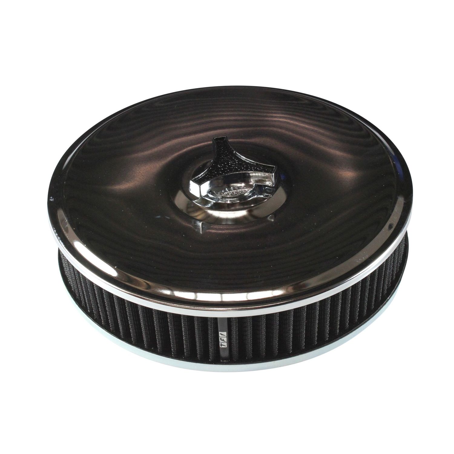 Chrome Air Filter/Air Cleaner 9 Chrome Air Filter/Air Cleaner 9" Wide x 2" Tall Holley Edelbrock Carburettor Black Element