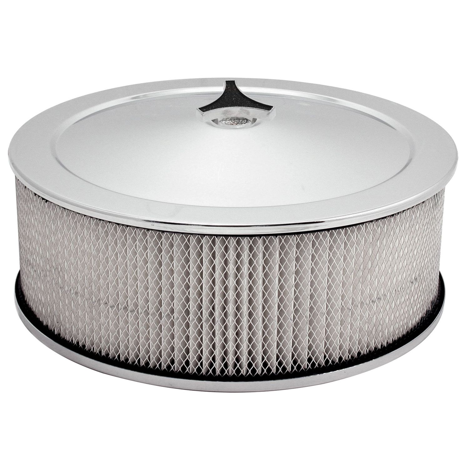 Chrome Air Filter/Air Cleaner 14" x 5" Holley Rochester Recessed Base Paper Element