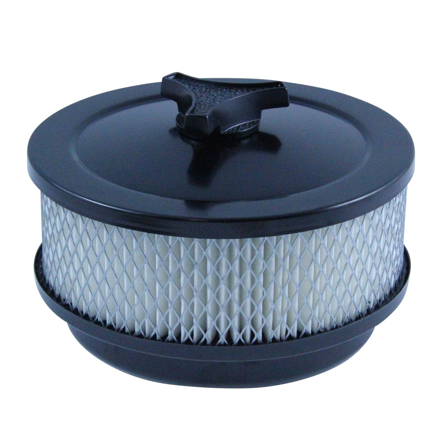 Black Air Filter/Air Cleaner 6-3/8 Black Air Filter/Air Cleaner 6-3/8" Wide x 2-1/2" Tall Suit 5-1/8" Holley Edelbrock Carb