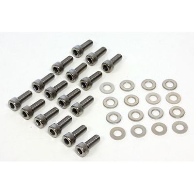 Chevrolet GM TH 700R4 Transmission Pan Bolt Kit Chrome Socket Head 16pce