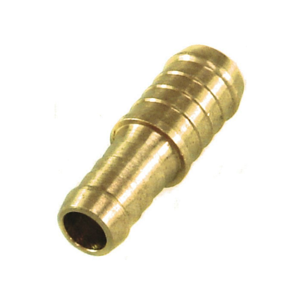 Brass Straight Reducing Joiner 1/2 Brass Straight Reducing Joiner 1/2" (12.7mm) to 5/8" (15.9mm) Hose Tube Ends