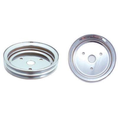 Pulley Crankshaft Double Groove Swp Chromed Steel Small Block Chevrolet 265-400