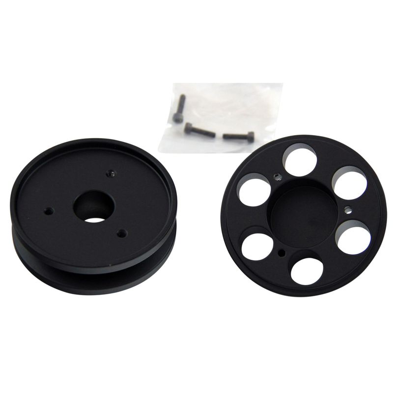 Pulley Alternator Single Groove + Nose Cover Black Alloy SB Chev
